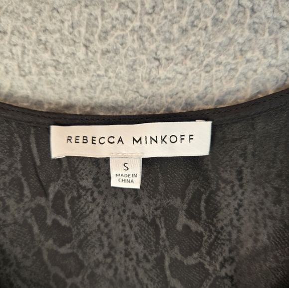 Rebecca Minkoff Valerie Womens Mini Dress Sz S Black Silk Viscose Drop Waist - Picture 6 of 14